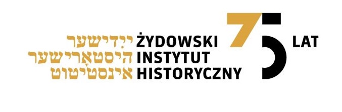 Napis Żydowski Instytut Historyczny oraz liczba 75